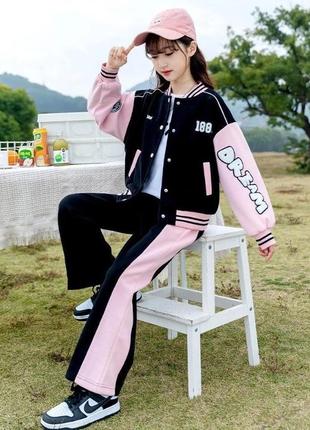 Костюми: палаццо вільного крою та бомбер , костюм для підлітка