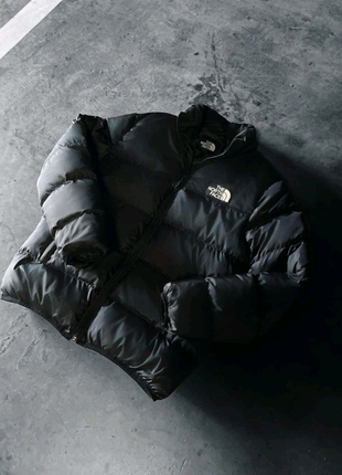 Куртка зимова tnf чорна з рефлективным лого.
