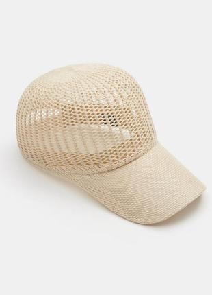 Бейсболка новая с сеточкой sinsay бежевая