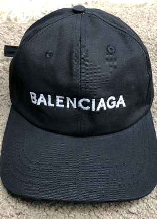 Кепка baseball cap balenciaga embroidered logo black