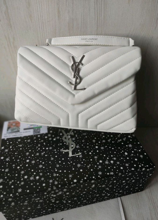 Жіноча топова сумка yves saint laurent white