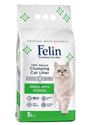 Felin наповнювач для котів зелене яблуко - 10л