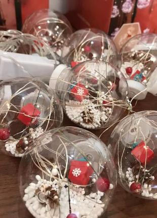 Новорічні гірлянда *кулька з іграшками*