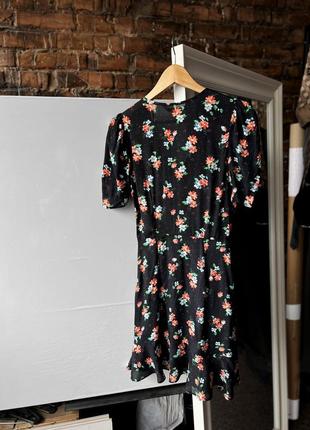 Zara women’s viscose black floral dress жіноча сукня3 фото