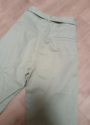 Широкие брюки на высокой посадке с поясом защипами и карманами8 фото