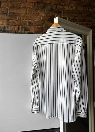 Zara man slim fit comfort stretch striped long sleeve 1927 shirt стрейчевая, приятная на ощупь рубашка, на длинный рукав5 фото