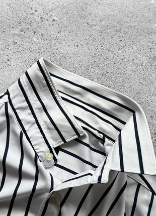 Zara man slim fit comfort stretch striped long sleeve 1927 shirt стрейчевая, приятная на ощупь рубашка, на длинный рукав9 фото