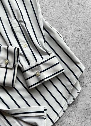 Zara man slim fit comfort stretch striped long sleeve 1927 shirt стрейчевая, приятная на ощупь рубашка, на длинный рукав8 фото