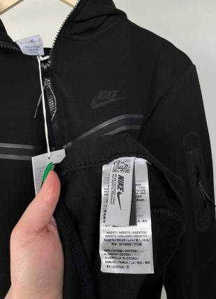 Чоловіча кофта nike tech fleece на весну у чорному кольорі premium якості, стильна та зручна кофта на кожен день5 фото