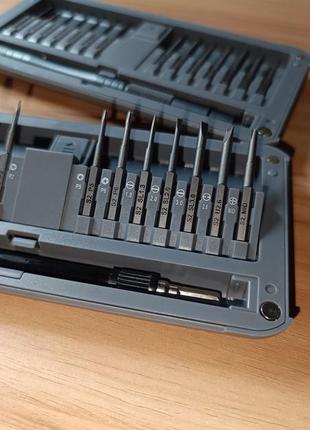 Набор отверток прецизионных 30 в1 torx philips с длинными магнитными битами из закалённой стали s2