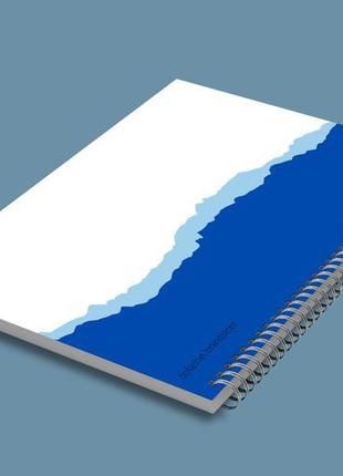 Блокнот синій, блакитний блокнот, стильні блокноти, мінімалізм2 фото