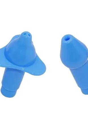 Аспиратор для удаления носовой слизи у детей и взрослых, 300 мл. 2 насадки, синий3 фото