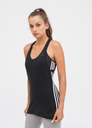 Спортивна майка adidas climalite d2m tank 3 stripes1 фото