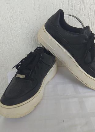 Брендовие кожанние кроссовки nike air force 1  р.40