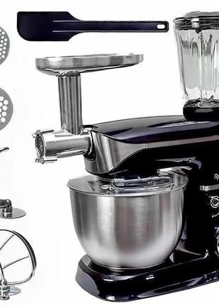 Кухонний комбайн rainberg rb-8080 3в1 тістоміс, м'ясорубка, блендер / 4200w