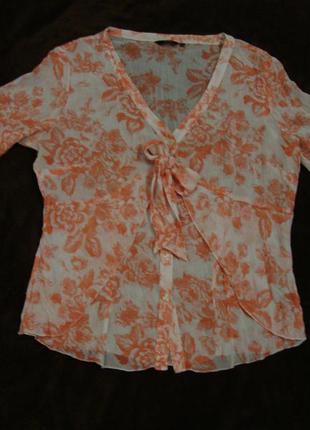 Летняя блуза в цветочный принт marks & spencer