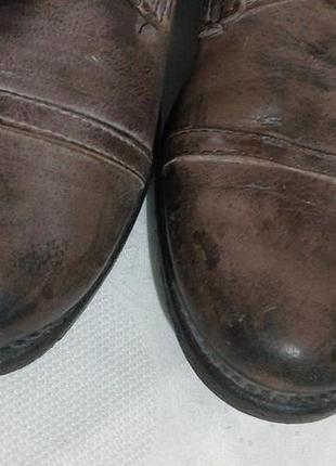 Гарні шкіряні черевики з ефектом потертості4 фото