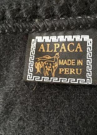 Пончо poncho alpaca made in peru шерстяное пончо шерстяной плед8 фото