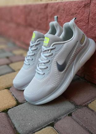 Мужские кроссовки nike air running серые <unk> smb