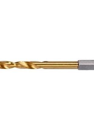Свердло по металу титанове yato польша : hss-тіn, ø= 5,5 мм, l= 113 мм, 6-гран. hex-1/4" yt-44763