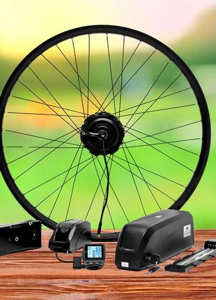 Набір велоракета на переднє колесо для складання електровелосипеда 350 вт 24.5ah 48v li-ion panasonic+lcd+pas+ручки гальма