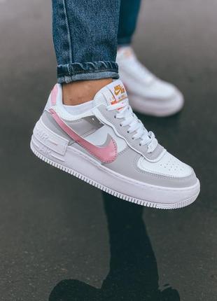 Air force grey pink  кроссовки женские найк