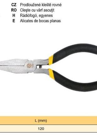 Щипцы плоские мини польша плоскогубцы утконосы l=120 мм vorel-42306