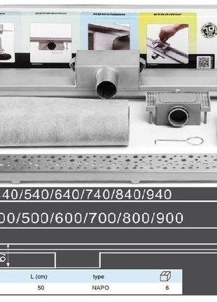Трап для душу napo 50х7х5,2 см fala-75376