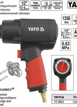 Гайковерт ударный yato польша пневматический 1/2" f=1356 nm yt-0953