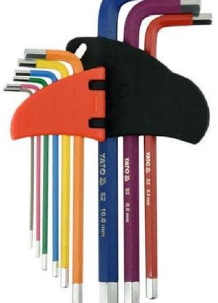 Набор шестигранники yato польша ключи м1.5-10 мм г-тип yt-05631