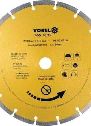 Диск отрезной алмазный сегментный segment ø-230 мм vorel-08715