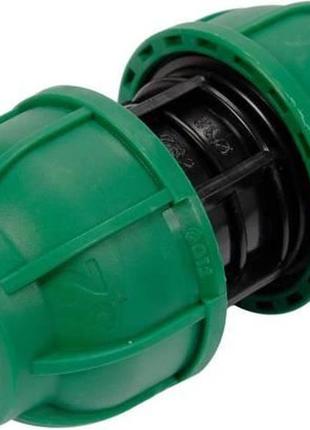 Муфта до водяних пластикових труб 32 мм- 32 мм flo полипропиленова, для тиску 1 mpa 88899