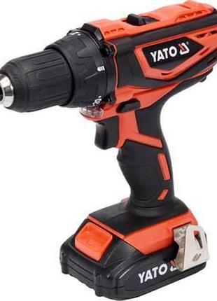 Шуруповерт-дриль акумуляторний yato польша : 18v, li-ion, 2 агод, km- 40 нм, патрон ø≤13 мм yt-82780