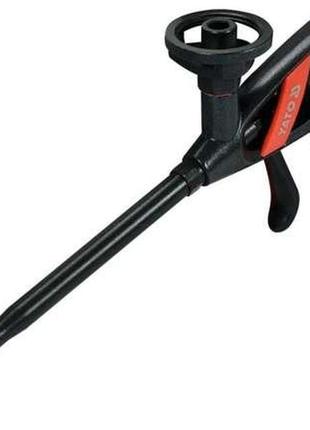 Пистолет для нанесення монтажной пини yato: алюминиевий корпус, швидка регуляция подачи пини yt-67421