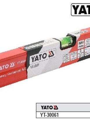 Уровень алюминий yato рівень магнит 2 вічка l=60 cм yt-30061