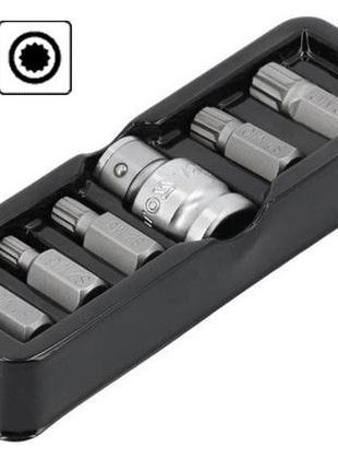 Набор инструмента spline м5-м12 6 штук насадки yato yt-0414