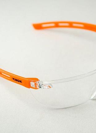 Очки защитные прозрачные покрытые от пота царапин открытые virok-82v106