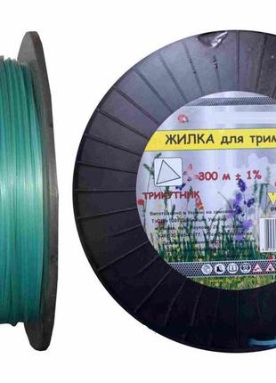 Жилка для тримера трикутник tm virok : ø= 2.4 мм, l= 400 м (бобина) vr-10v034