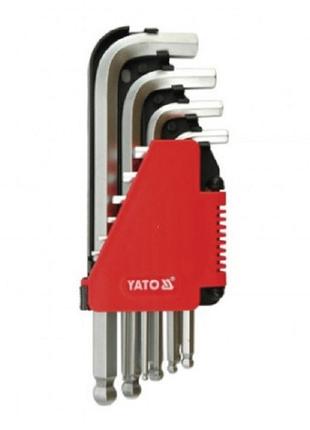 Набор ключей шестигранных ключи шестигранники шар 10 штук yato yt-0509