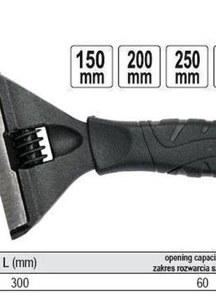 Ключ разводной розвидний l=300 мм yato польща yt-21658