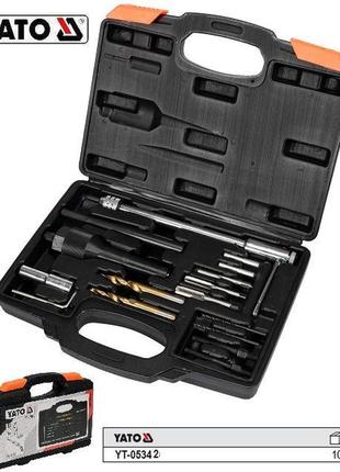 Набор демонтажа поврежденных свечей накаливания yato польша 3/8" 16 штук yt-05342