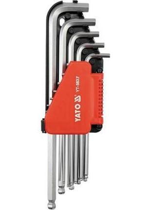 Набор шестигранных ключей шестигранники дюймовые шар 12шт yato yt-5837
