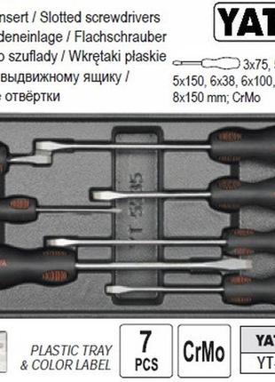 Вклад до инструментальной шкафа пустий для отверток yato yt-5535