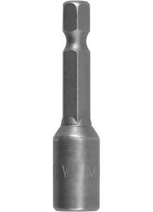 Насадка торцева магнітна 6-гранна yato польша : hex m7 x 48 мм, hex ø= 1/4" yt-1512