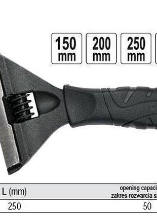 Ключ разводной розвидний l=250 мм yato польща yt-21657