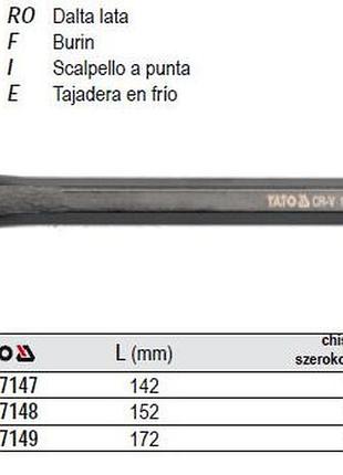 Зубило 10х142мм yato-47147