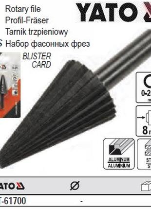 Фреза конусная металл yato польша ø=4-24 мм шпиндель ø=8 мм yt-61700