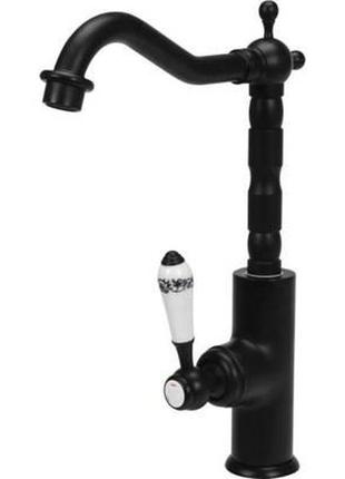 Змишувач води fala для кухонной раковини "retro black 2" з кульовим регулятором vr-75835