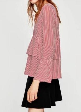Zara блуза с воланами как новая4 фото