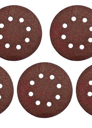 Круг шлифувальний самозачепний 8 отворив ninja : ø125 мм. р100. универсальний уп. 5 шт. [100] 65v810